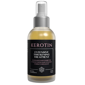 Kerotin styled hair in bright bathroom setting conveying healthy shine