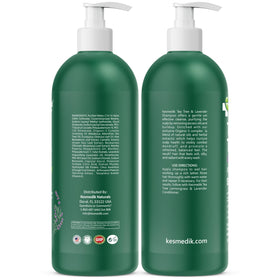 KESMEDIK bottle on bathroom shelf staged for a refreshed shower benefit