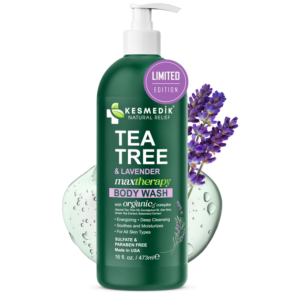 KESMEDIK front bottle view showing label and calming lavender scent benefits