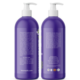 KESMEDIK lifestyle bathroom shelf display suggesting everyday salon-quality care