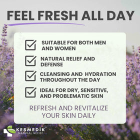 KESMEDIK in shower lifestyle shot illustrating daily use and odor control
