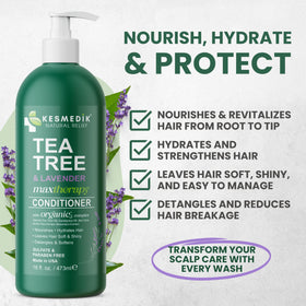 KESMEDIK creamy conditioner texture close-up demonstrating rich hydration