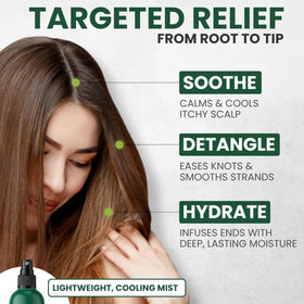 KESMEDIK spray texture on hand showing non-greasy, fast-absorbing benefit