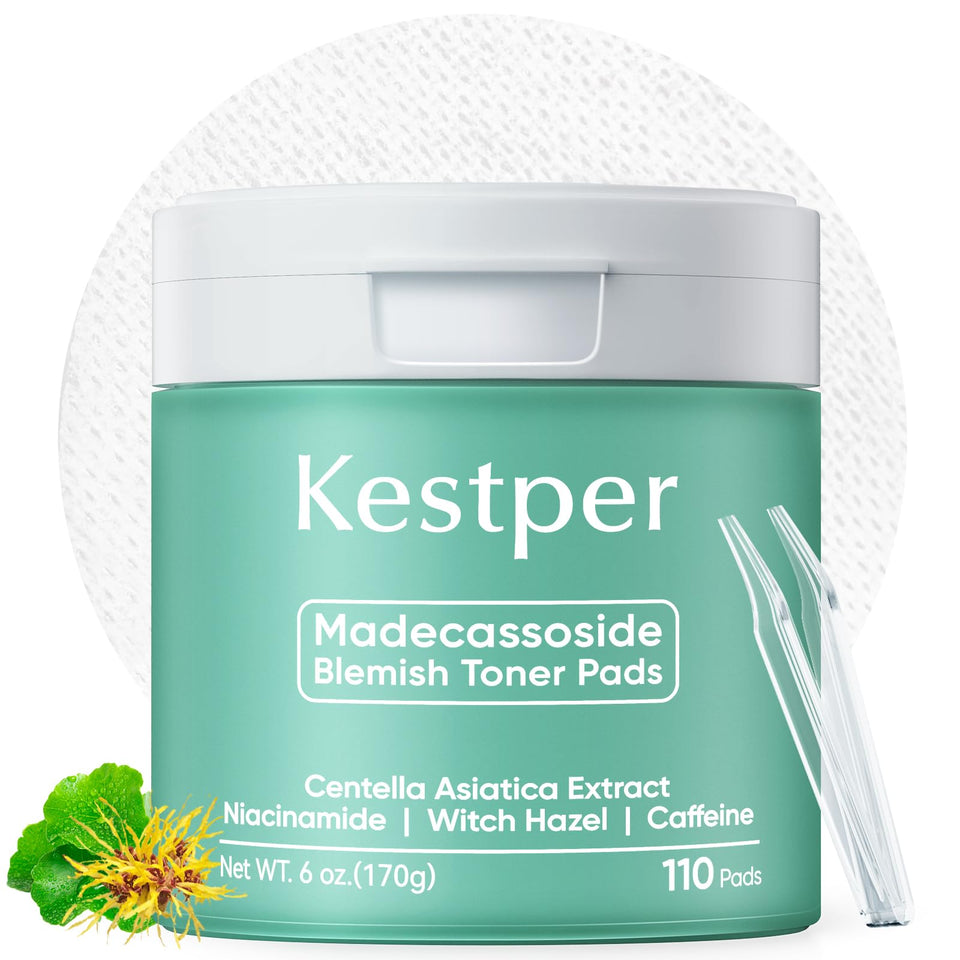 Kestper jar front view showing 110 pads and clean packing benefit