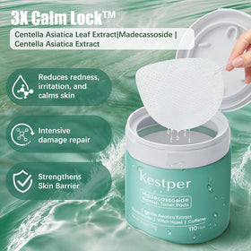 Kestper pad saturated with essence to show hydrating delivery