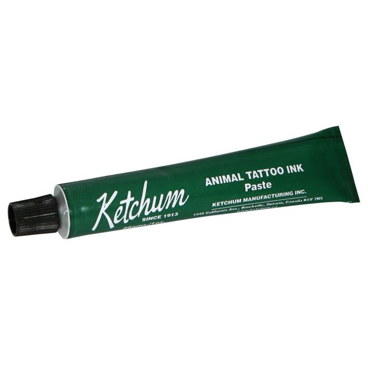 Ketchum green paste being applied to tattoo tool closeup for precise, durable marks