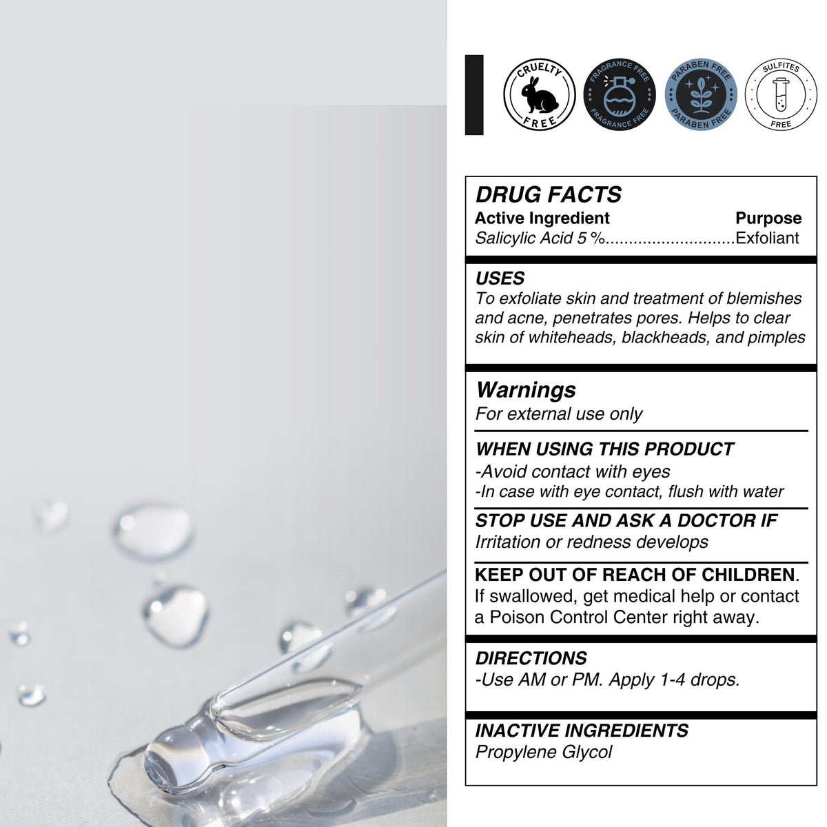 Ketostat close-up single drop texture highlighting fast-absorbing benefit
