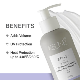 KEUNE product held in hand to show true 6.8 fl oz scale and portability