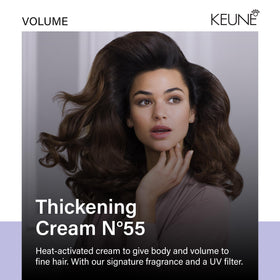 KEUNE cream texture close-up highlighting lightweight formula for easy spread