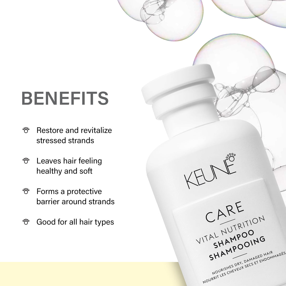 KEUNE ingredient close-up showcasing Nutri-Injection Technology for deep nourishment