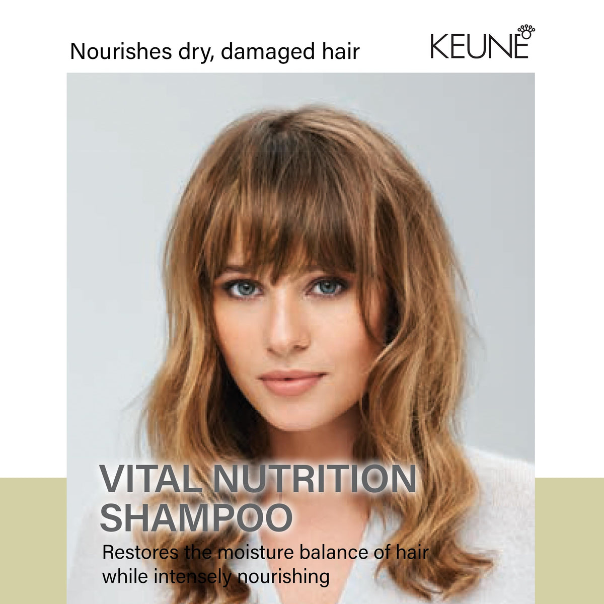 KEUNE label and pump close-up highlighting product details and easy dispensing