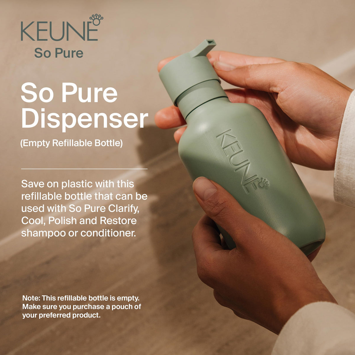 KEUNE cap sticker detail showing easy labeling for quick identification