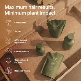 KEUNE dispenser filled in shower illustrating convenience and reduced waste