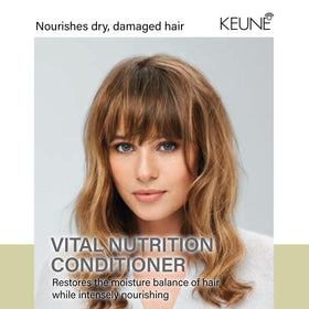 KEUNE creamy conditioner texture on hand, shows rich moisturizing consistency