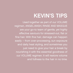 KEVIN.MURPHY bottle held in hand illustrating 250ml scale and travel-friendly size