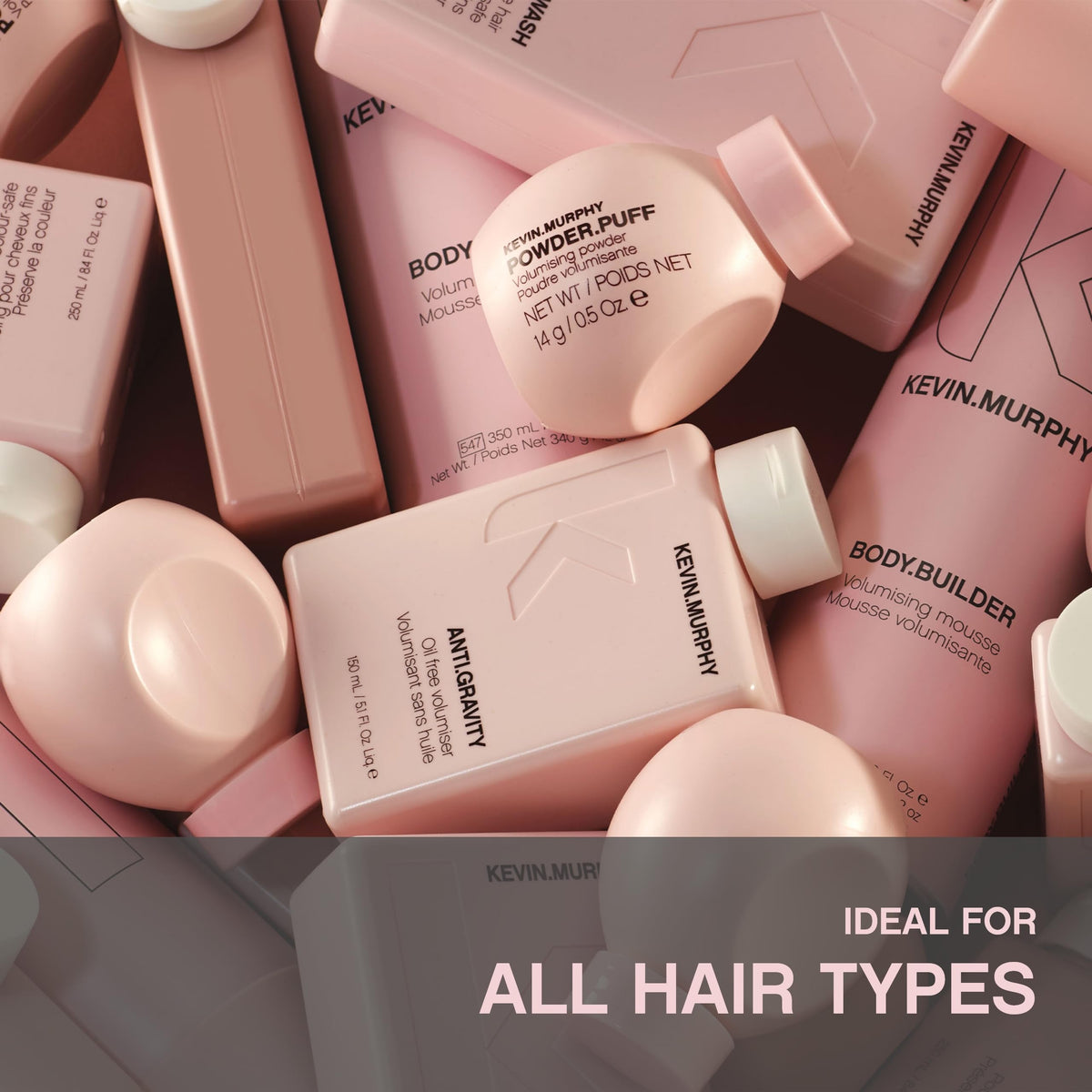 KEVIN.MURPHY before and after hair showing increased volume and natural movement benefit