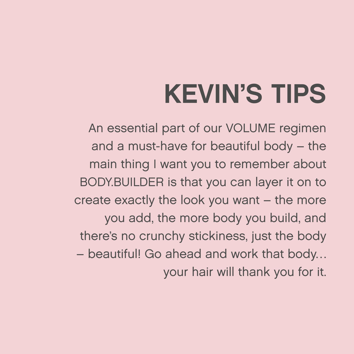 KEVIN.MURPHY styling in salon creating lifted blowout for long-lasting body