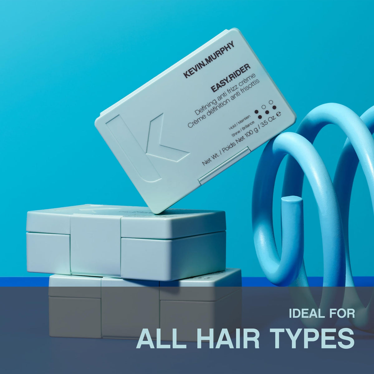 KEVIN.MURPHY EASY.RIDER before and after wavy hair showing improved definition and shine