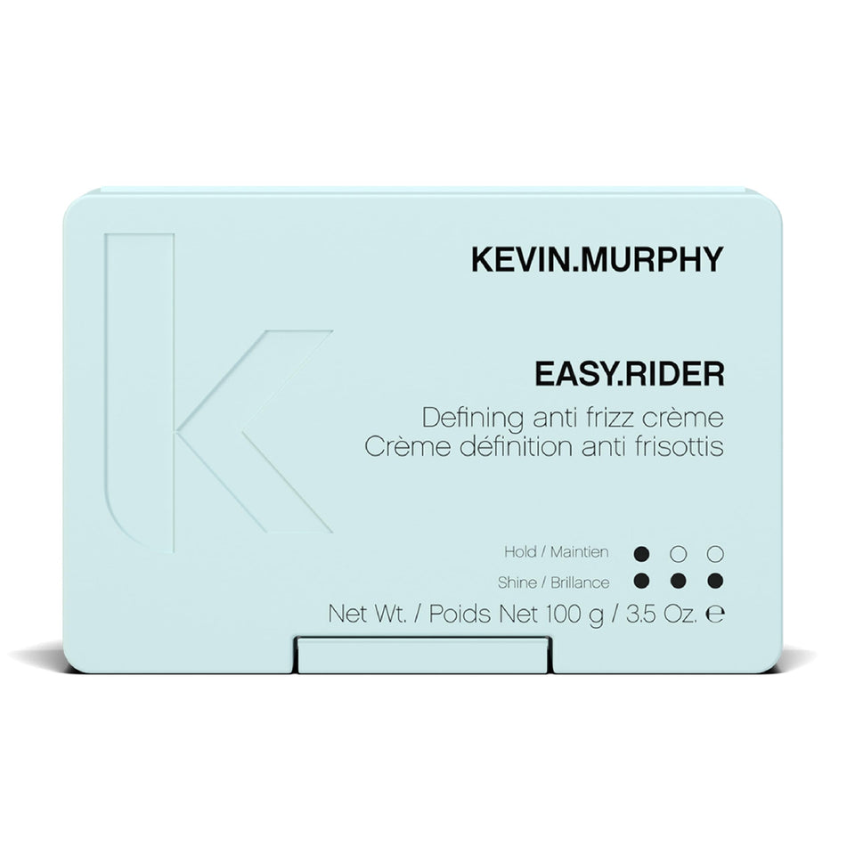 KEVIN.MURPHY EASY.RIDER front jar view showing product packaging and benefit of frizz control