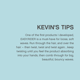 KEVIN.MURPHY EASY.RIDER ingredient focus geranium flower oil highlighting shine benefit