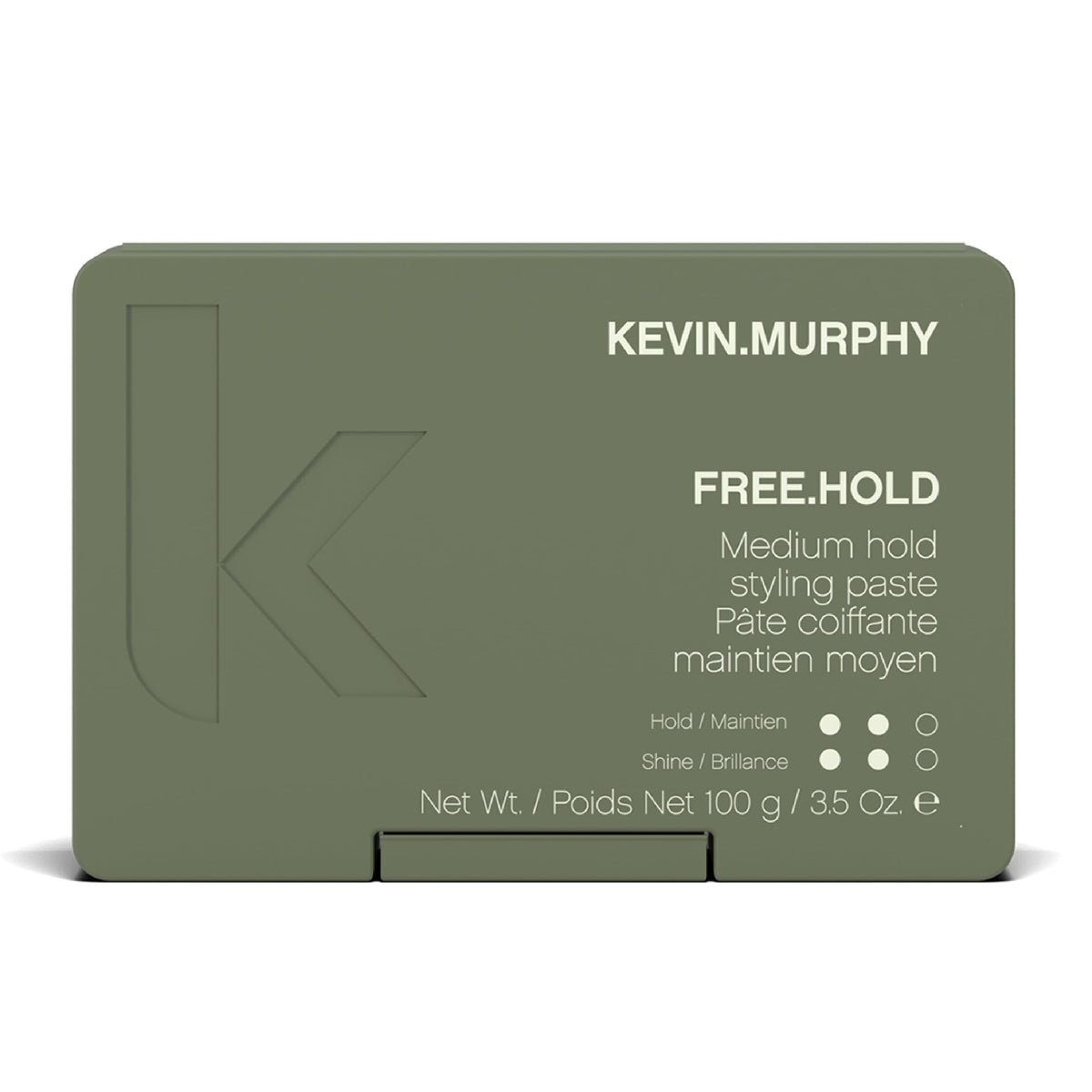 KEVIN.MURPHY front packaging showing jar and product name, highlights compact size benefit