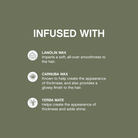 KEVIN.MURPHY ingredients label highlighting carnauba and lanolin wax benefits