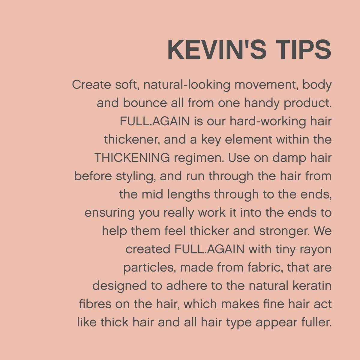 KEVIN.MURPHY FULL.AGAIN bottle next to hand showing 150ml scale and portability