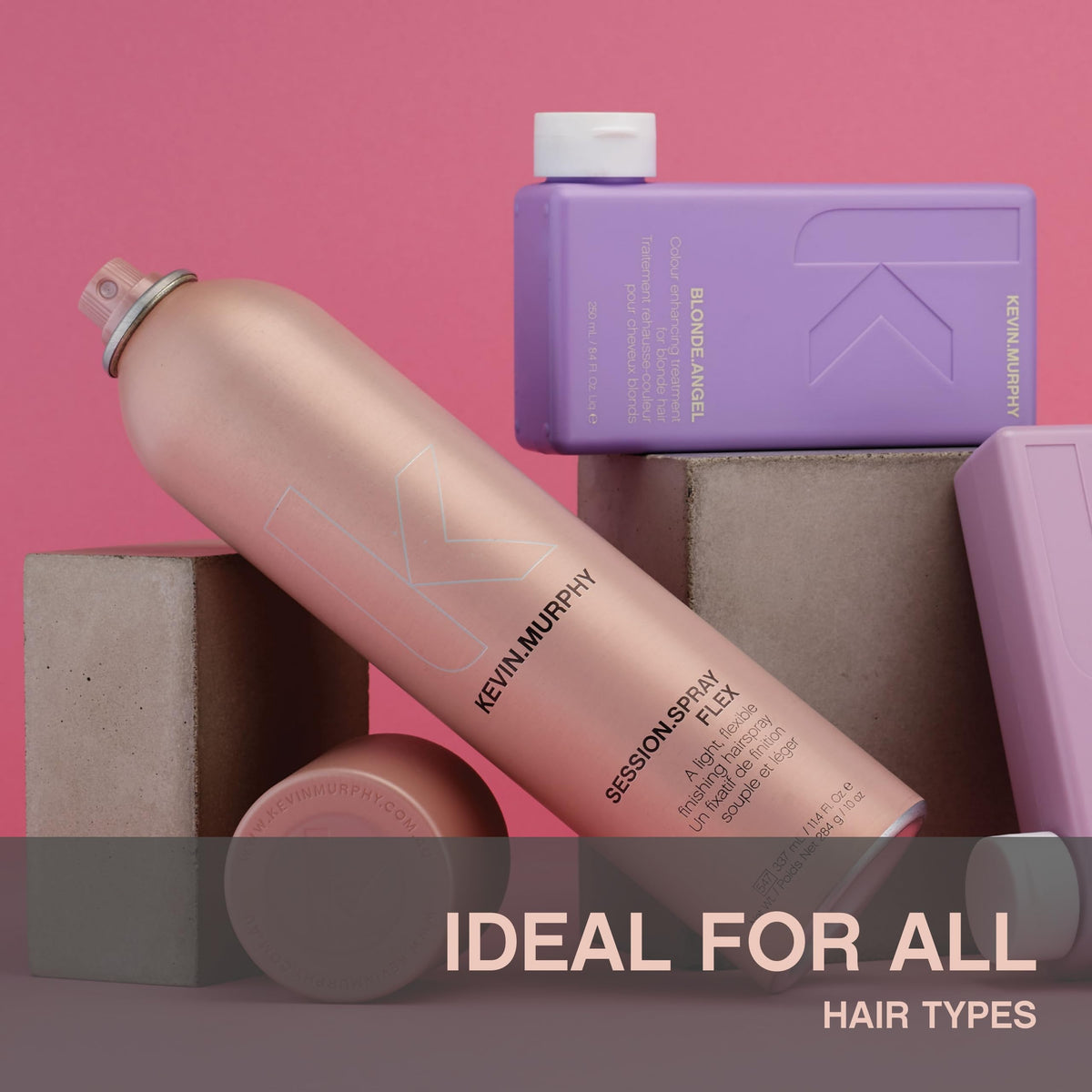 KEVIN.MURPHY before and after hair showing flexible, frizz-resistant finish