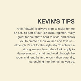 KEVIN.MURPHY label detail with ingredients and clean-formula benefits