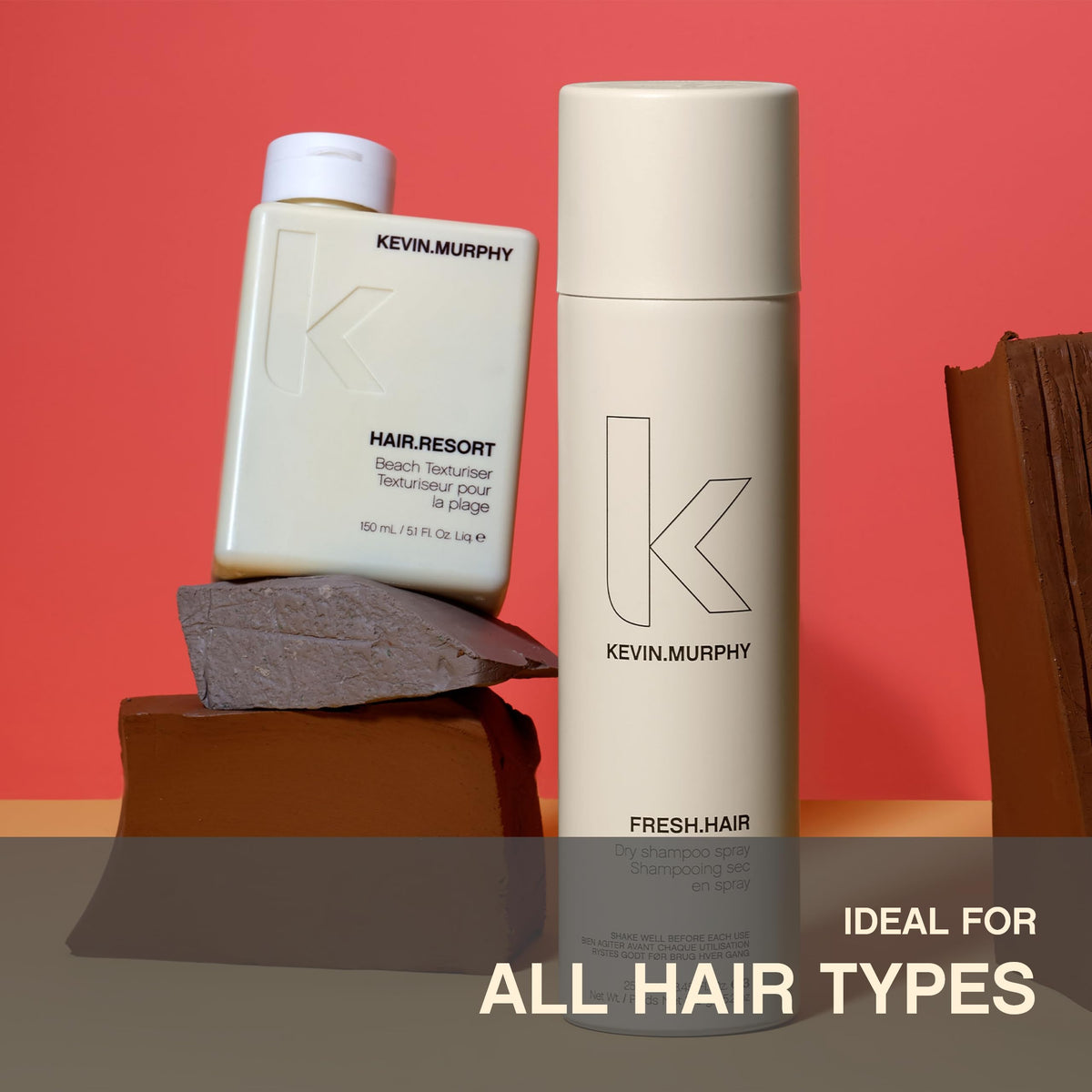 KEVIN.MURPHY before and after on curly hair showing improved definition
