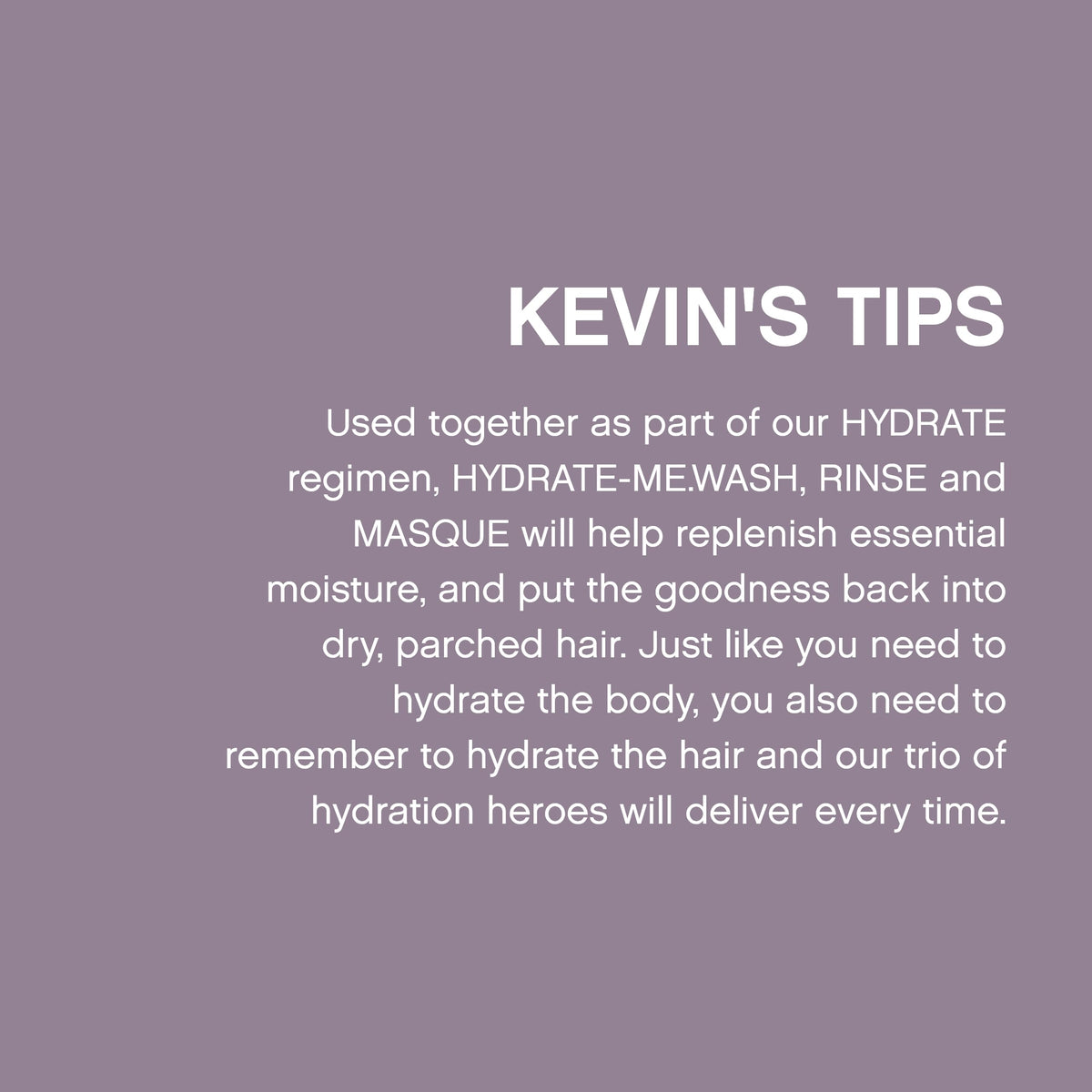 KEVIN.MURPHY hydrate-me.wash before and after hair comparison showing improved shine
