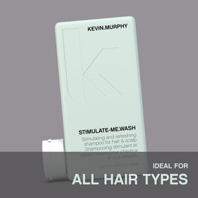 KEVIN.MURPHY bottle staged on bathroom shelf for lifestyle appeal