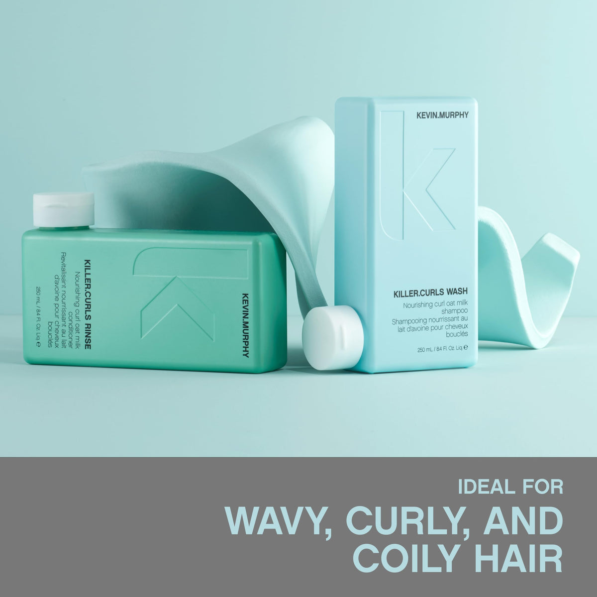KEVIN.MURPHY bottle beside ruler showing 250 mL scale for purchase clarity