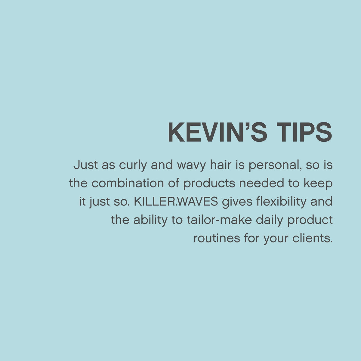 KEVIN.MURPHY label detail highlighting sulfate- and paraben-free ingredients and benefits