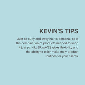 KEVIN.MURPHY label detail highlighting sulfate- and paraben-free ingredients and benefits
