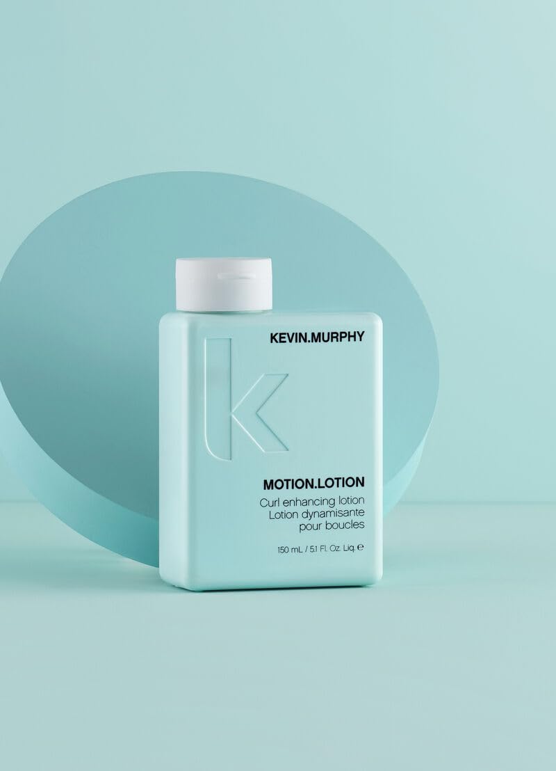 KEVIN.MURPHY MOTION.LOTION on salon shelf illustrating professional styling use