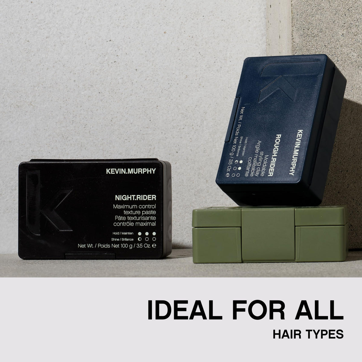 KEVIN.MURPHY NIGHT.RIDER travel-size beside a passport for portability