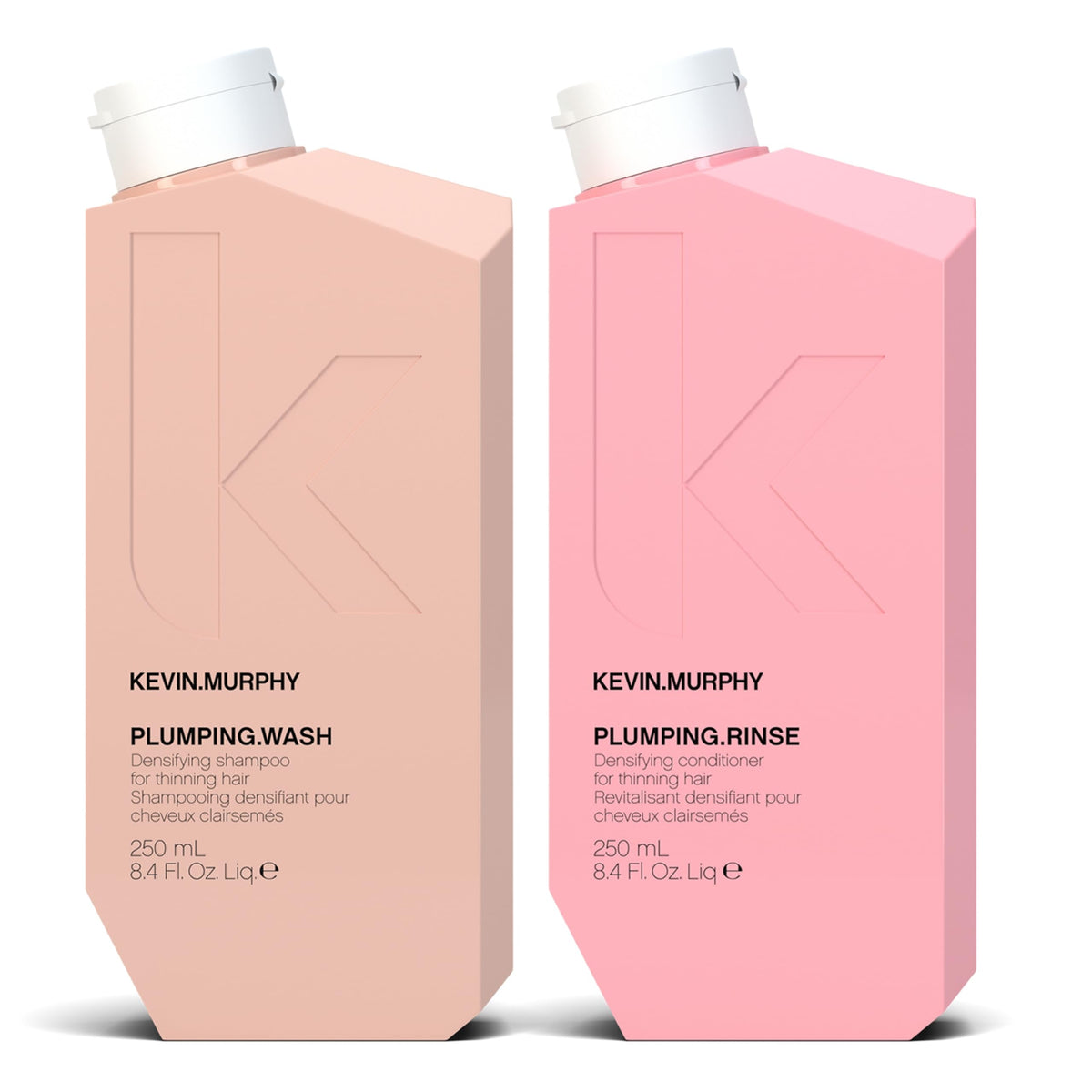 KEVIN.MURPHY front packaging showing two 250ml bottles and benefits
