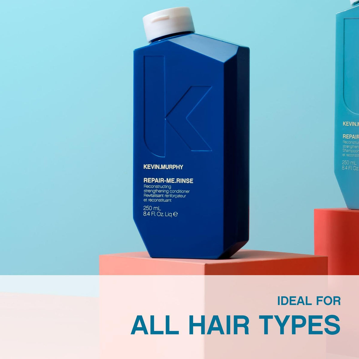 KEVIN.MURPHY applied to damp hair after shower illustrating smoother, shinier results