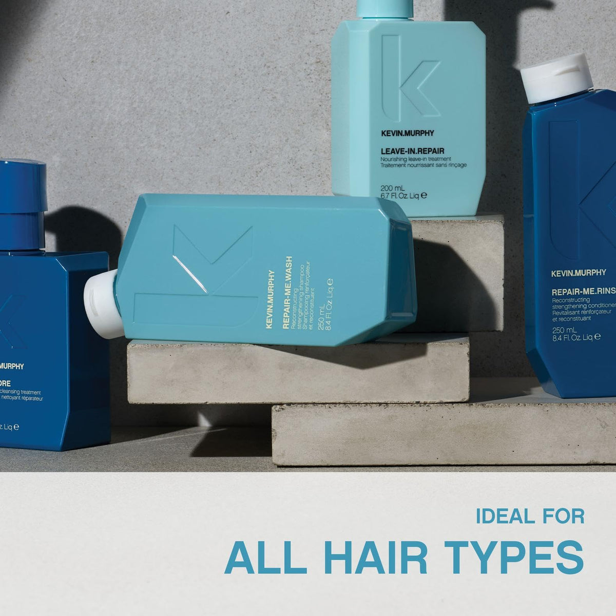 KEVIN.MURPHY ingredient focus with green pea protein conveying strengthening benefit