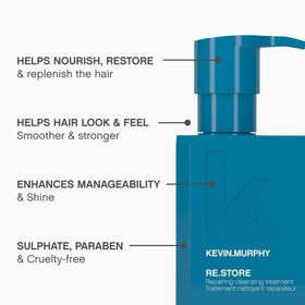 KEVIN.MURPHY product in use in shower demonstrating gentle cleansing benefit