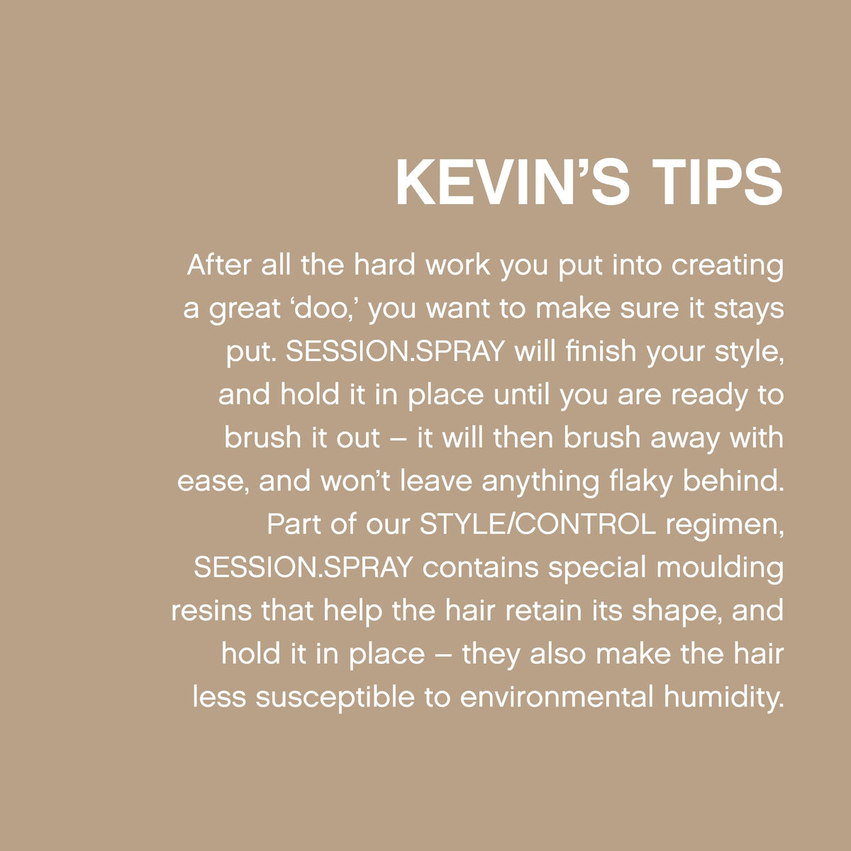 KEVIN.MURPHY styled hair lifestyle photo showing long-lasting hold