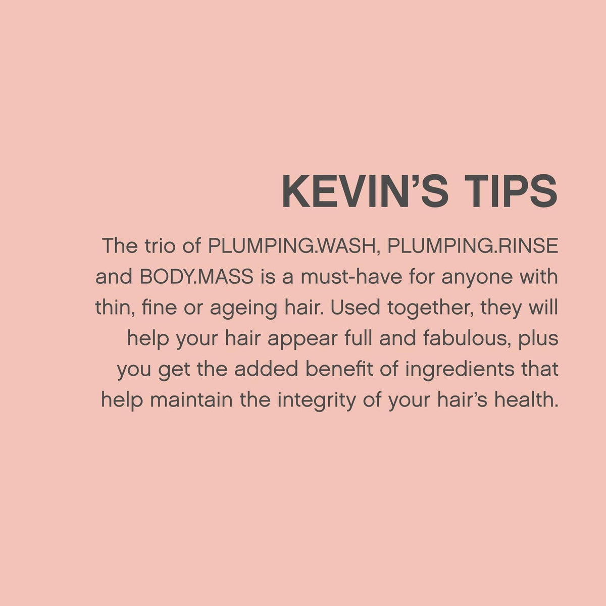 KEVIN.MURPHY 250ml bottle in hand to show real size
