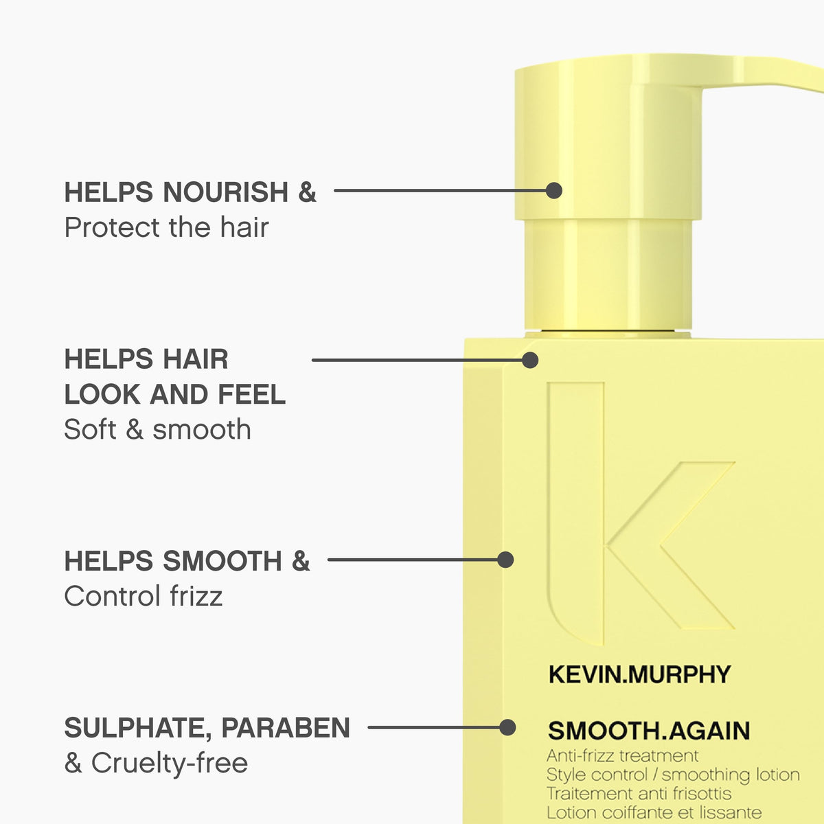 KEVIN.MURPHY product in hands showing scale and simple application for manageable styling