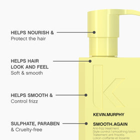 KEVIN.MURPHY product in hands showing scale and simple application for manageable styling
