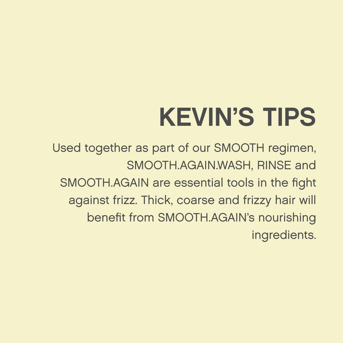 KEVIN.MURPHY being applied to thick hair demonstrating frizz control
