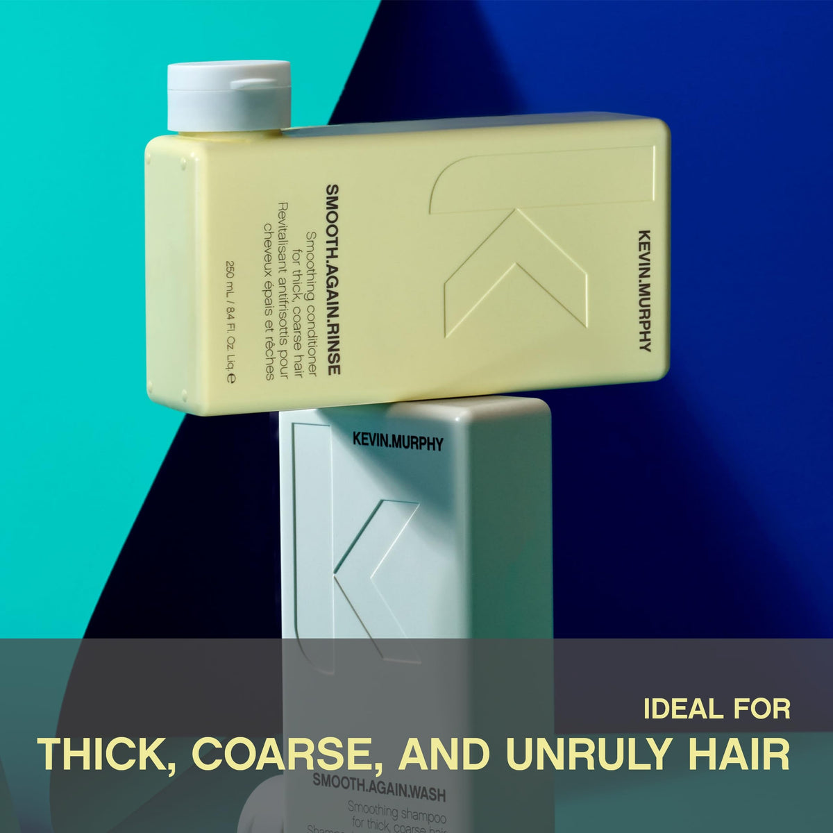 KEVIN.MURPHY bottle staged in bathroom showing everyday salon-quality use