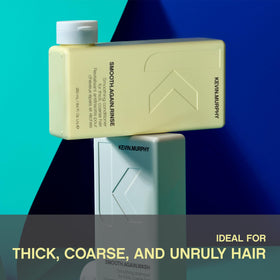 KEVIN.MURPHY bottle staged in bathroom showing everyday salon-quality use