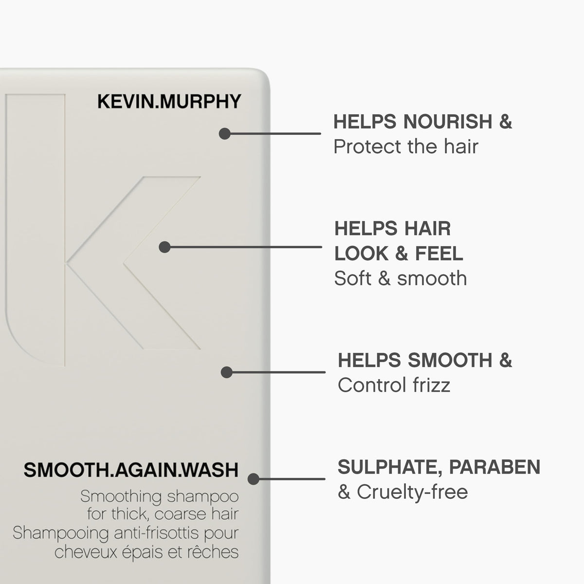 KEVIN.MURPHY bottle in hand for scale, showing the 250 mL size and travel look