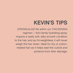KEVIN.MURPHY product staged in bathroom promoting daily routine ease